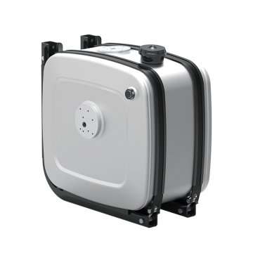 Tangki air samping 160 liter aluminium (distribusi - dari atas) tanpa penjepit.