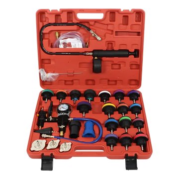 28Pcs Universal Radiator Pressure Tester Vacuum Cooling System Tool Refill Kit
