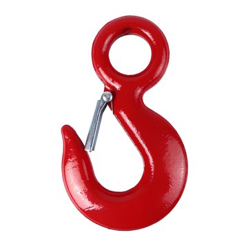 3 Ton Eye Hoist Hook Alloy Steel Lifting Hook with Safety Latch 3Ton