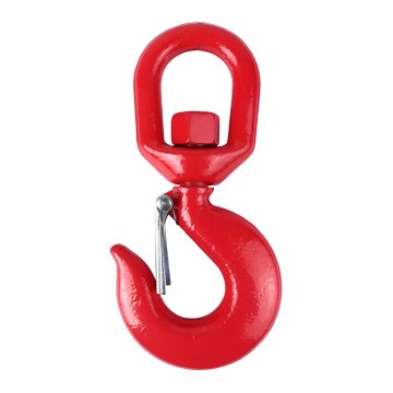 1 Ton Swivel Hook, Alloy Steel Rotating Hook 1T with Safety Latch