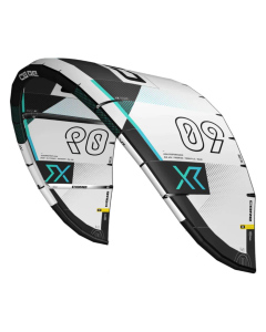 Kite WHITE CORE XR8 12m &mdash; Kite Hitam-Putih untuk Kiteboarding & Kitesurfing (Paket Lengkap, Diskon Harga)