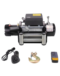 2000 lbs Electric Winch ATV DC 12v/24v Manual Control / Winch Derek ATV Hoist 24volt 2000 lbs 900 kg - 24V