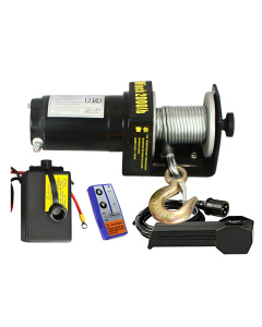 2000 lbs Electric Winch ATV DC 12v/24v Manual + Remote / Winch Derek ATV Hoist 12volt / 24volt 2000 lbs 900 kg - 24V