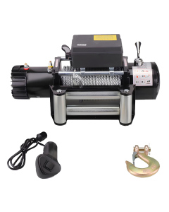 2000 lbs Electric Winch ATV DC 12v/24v Manual Control / Winch Derek ATV Hoist 12volt 2000 lbs 900 kg - 12V
