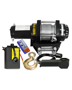 4000 lbs Electric Winch UTV Light off-road DC 12v/24v Manual + Remote / Winch Derek UTV Kendaraan off-road ringan Hoist 12volt / 24volt 4000 lbs 1800 kg - 24V