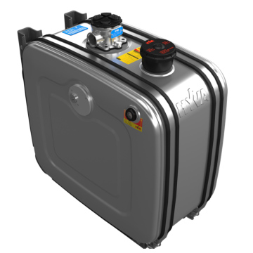 Tangki aluminium hidrolik Hyva SM 420L-170L ALU 14019445 dengan penyangga