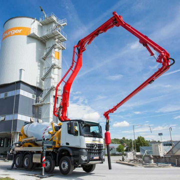 Paket hidrolik untuk pompa beton.