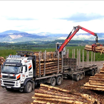Set hidrolik untuk truk pengangkut kayu