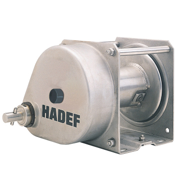 Lebih dari tali manual winch stainless steel HADEF, seri 192/98, kapasitas angkat 0,5 ton.