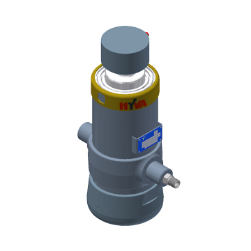 Silinder hidrolik Hyva UMB 129-3-0700-K318-45-1/2-HC untuk bawah kendaraan.