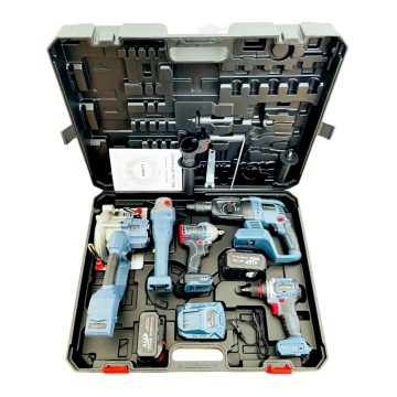 5PCS Lithium Brushless Power Tool Set 2 Batteries 1 Charger – Set Perkakas Tanpa Kabel