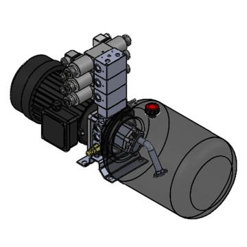 Stasiun hidrolik HIDROS 380V - 2,2 kW dengan pompa 7 cm³ dan volume tangki 15 L