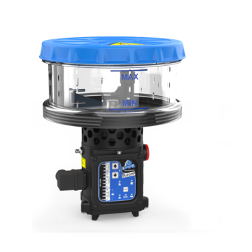 Pompa piston Dropsa Polipump dengan tangki cadangan 2 liter.