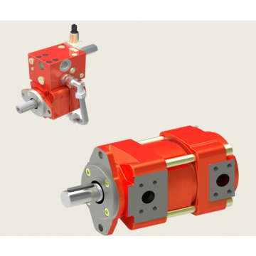 Pompa gigi roda gigi dengan kopling internal Bucher hydraulic seri QXM.