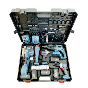 5PCS Lithium Brushless Power Tool Set 5 Batteries 2 Chargers – Set Perkakas Tanpa Kabel