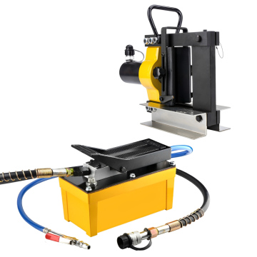 Mesin Bending Busbar Hidrolik CB-150D 16 Ton + Pompa Pneumatik HHB-70BQ 700 Bar